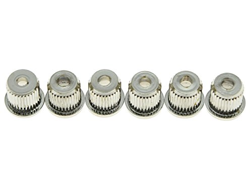 Dopro Set of 6 Nickel Guitar String Through Body 5/16" String Ferrules for American Standard Telecaster, Zinc Version with knurled edge - Image 2