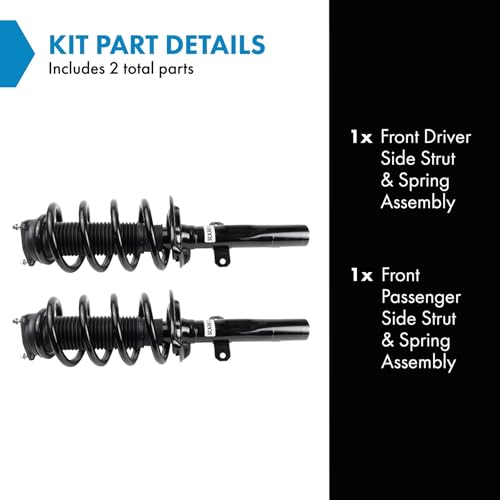 Image of TRQ Front Strut and Spring Assembly Set 2 Piece | For 2015-2020 Ford Transit-150 15-20 Transit-250 15-20 Transit-350