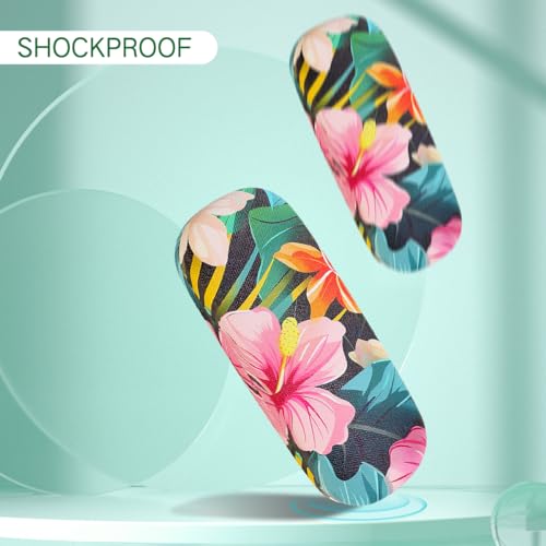 Image of PERFECTSIGHT Hard Shell Eyeglasses Case, PU Leather Protective Glasses Case, Cute Eyeglass Case for Women Men Girls