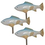 Odulut Koi Fish Decor Garden,Garden Koi Fish Resin Sculptures with Stake, Fish Garden Sculptures & Statues,3 PCS Fish Sculpture for Outdoors, Patio, Yard, Lawn, Pond and Home Decoration (Sky Blue)
