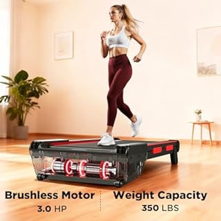 Jogwell Walking Pad Treadmill with 20%/15%/12% Auto Incline, 350lbs Capacity Treadmills for Home Office Under 35dB, Spacious Running Area, Vertical Storage, 3/3.5HP Brushless, Ares 11 Elite Black