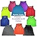 BlueDot Trading Adult Nylon Mesh Scrimmage Pinnies Training Vest for team practice for all kinds of sports Soccer, Lacrosse, Football, Basketball, Orange, 1 Pack of 6