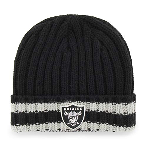 OTS NFL Oakland Raiders Men's Bure Cuff Knit Cap, Team Color, One Size