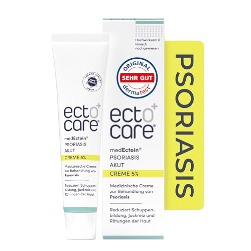 ectocare® Psoriasis Creme Akut mit 5% Ectoin 30ml | Schuppenflechte Salbe ohne Kortison | Medizinprodukt Reduziert Schuppenbildung, Juckreiz & Rötungen | Lindert trockene, rissige & schmerzende Haut
