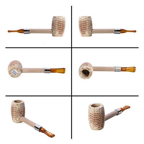 Free Boy 4 Pcs Corn Cob Tobacco Pipe Handmade Wooden Corn Cob Pipe for Smoking
