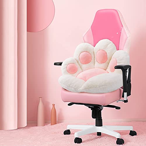 Moonbeeki Cat Paw Cushion Chair Comfy Kawaii Chair Plush Seat Cushions Shape Lazy Pillow For Gamer Chair 28"X 24" Cozy Floor Cute Seat Kawaii For Girl Worker Gift, Dining Room Bedroom Decorate White #TOP6