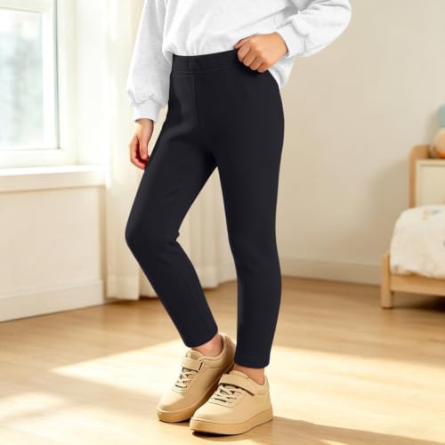 Girls Fleece Lined Leggings Winter Thermal Tights Pants Stretchy Leggings - image 2