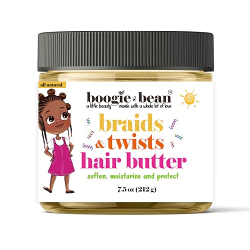 Kids Braiding Hair Butter, Natural Hair Creme Moisturizer for Braiding Hair, Twists Locs and Curly Hair Products for Black Kids, Baby and Toddler Hair Products