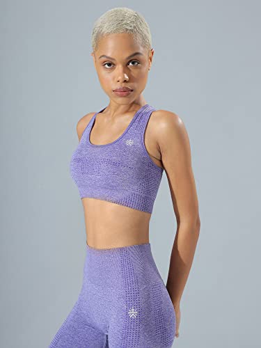 Image of Women's Slip-On Sports Bra | Seamless Technology Full-Coverage Sports Bra | Racerback Medium-Impact Dark Purple