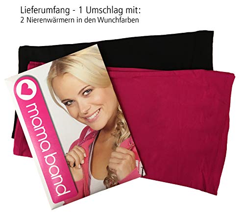 mama band - Nierenwärmer DOPPELPACK zum Warmhalten des Nieren- und Hüftbereichs | Shirtverlängerung.