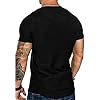 Men's T-Shirts Casual Crew Neck Cotton T Shirts Muscle Fit T Shirt Tops Plain Black T Shirt Men S #2