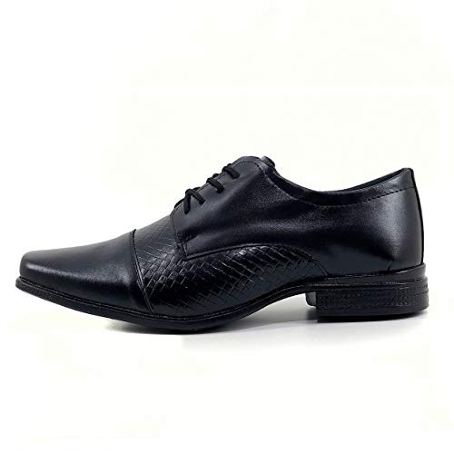 Sapato Social Masculino Sintético Resistente - AS197 Cor:Preto 811;Tamanho:39