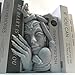 Medusa 3D Printed Decorative Bookend Lightweight Durable Book Shelf Accessories for Friends Stylish Bookend Ideal Home Decor Essential for Book Lovers (Grey Medusa)