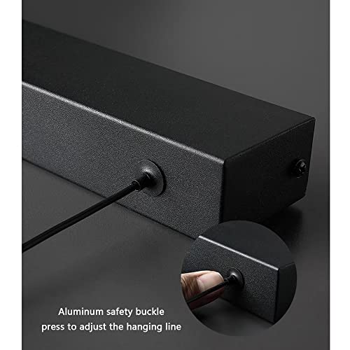 Lustre LED noir linéaire dimmable pour îlot de cuisine avec télécommande - 6