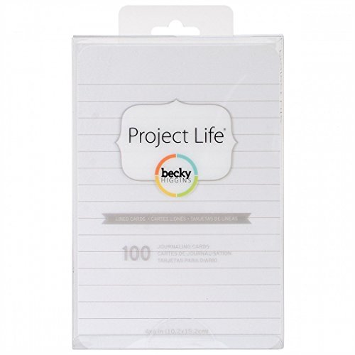Creative Arts Project Life 4"X6" White Lined Journal Index Cards 100/Pkg-
