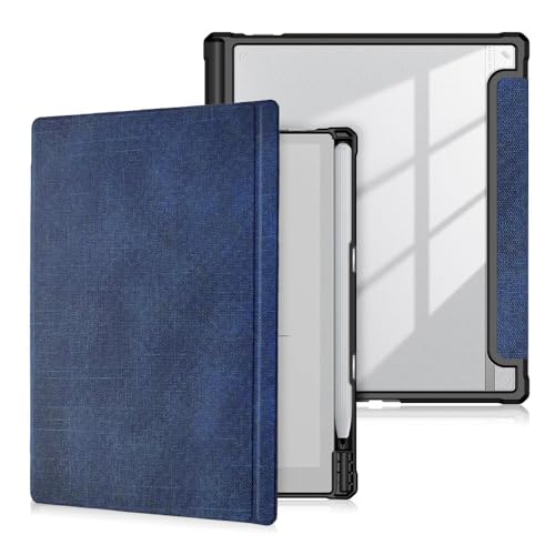 Andy Case Funda inteligente para Onyx BOOX Tablet Go 10.3 ereader 2024 con función de apagado automático (azul oscuro)