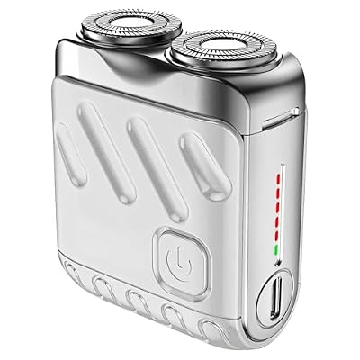Mini Electric Shaver, Portable USB Rechargeable Razor for Men, Dual Head, IPX7 Waterproof, Zinc Alloy, Type-C Fast Charge, LED Battery Indicator, Travel-Friendly