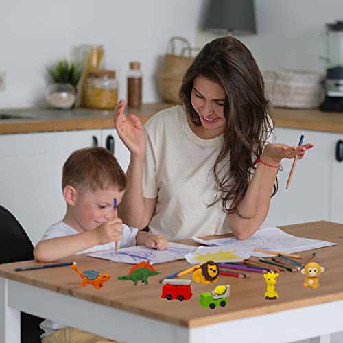 150 Pcs Pencil Eraser, 3D Animal Eraser Bulk Desk Pets Gifts For Kids, Classroom Prizes, Game Reward, Treasure Box, Party Favors, Pinata Filler #TOP6