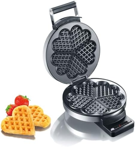 Bild 5 - GRAEF Waffeleisen Hörncheneisen WA80 Edelstahl, Herzchenform, Kabelaufwicklung mit Steckerhalter, Platzsparendes Format, Antihaftbeschichtung