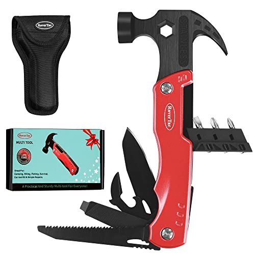 Gifts for Men Dad Husband Boyfriend RoverTac 12 in 1 Multitool Hammer Survival Gear Camping Accessories Hiking Cool Gadgets Christmas Stocking Stuffers Unique Birthday Gifts for Him