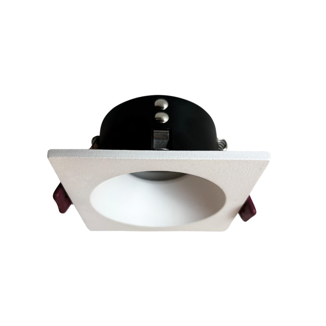 TARGET LED Recessed Ceiling Mounting Square Frame Waterproof IP65 for Bathrooms GU10 Type Socket, Downlight Frame for Ceiling Spotlight MR16, GU10 Bulb, Recessed (White)