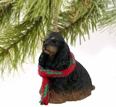 Miniatura 2 de Cocker Spaniel - Adorno de Navidad en miniatura, color negro y marrón