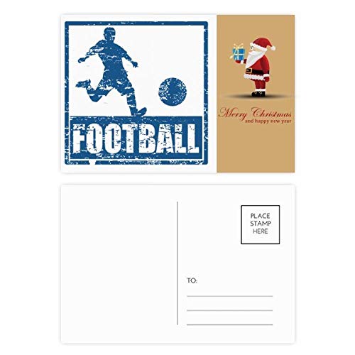 Cartes postales football bleu lot de 20 pour invitations anniversaire