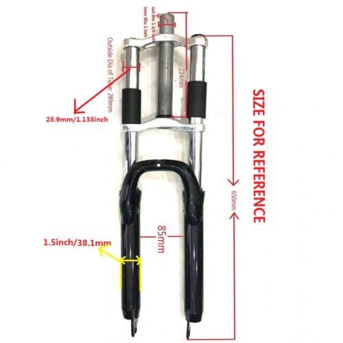 Bicycle Red Fork 26" And 1 1/8" Headset Combo- Triple Tree Suspension Fork W/Double Shoulder-Gas Motorized Bike #TOP4