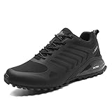 Eisrumu Traillaufschuhe Herren Damen Wanderschuhe Laufschuhe Wasserabweisend Outdoor Atmungsaktiv leichte Trekkingschuhe Joggingschuhe Schwarz EU46