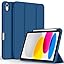 Lokigo Custodia Per IPad 11a Gen (A16) 2025 E IPad 10a Gen 2022 - Fiori Neri, Supporto Regolabile, Ricarica Pencil, Touch ID