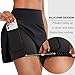 Soothfeel Pleated Tennis Skirt for Women with Pockets Women's High Waisted Athletic Golf Skorts Skirts for Workout Running（Black, S）
