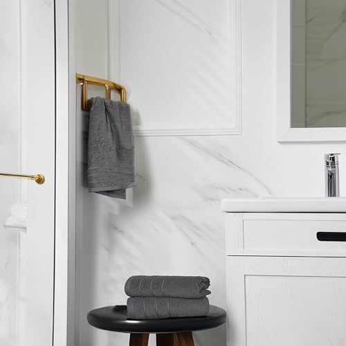 Image of Tens Towels Pack of 6 Hand Towels, 100% Cotton, Lighter Weight, Quick to Dry, 16 x 28 Inches, Super Soft & Absorbent, Perfect for Bathroom & Kitchen, Dark Grey