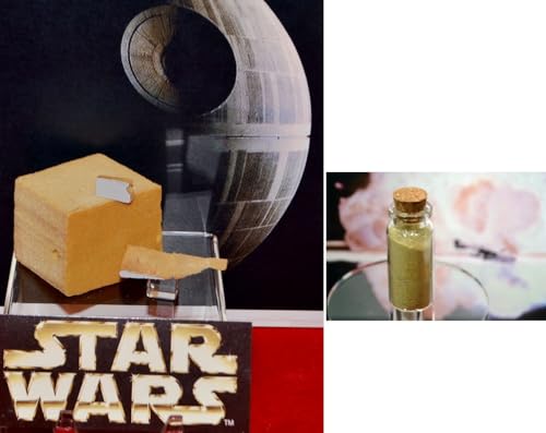 Screen Used Prop DEATH STAR, 3 Pieces, DUST, COA PropStore, GREY Paint, original Pieces, COA London Prop Store, Very Rare.