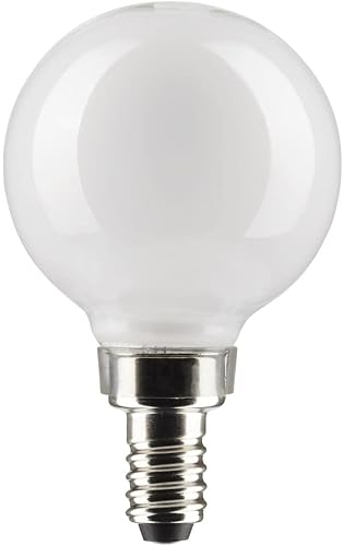 Satco Bombilla LED E12 de 5.5 W, 3000 K, clasificación de 15000 horas, regulable