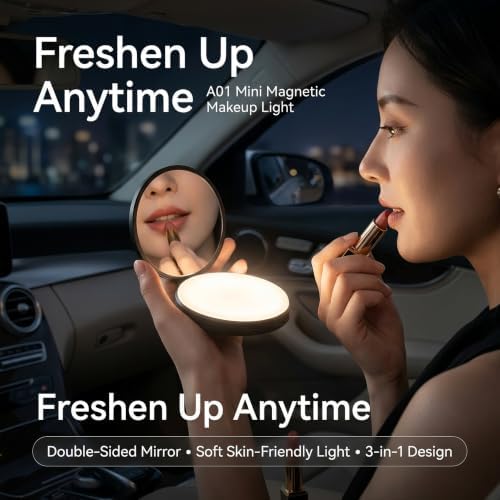 Magnetic Selfie Light, LED Phone Ring Light for iPhone MagSafe, Portable Magnetic Phone Fill Lights for Selfies TikTok Video Call Makeup Photography YouTube Vlog - Black — view 6