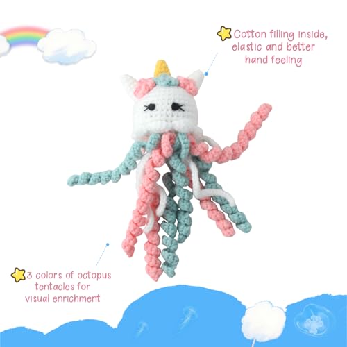 Image of Handmade Crochet Octopus for NICU Baby & Preemies, Gifts for Baby (White) | Preemie Gifts, Scent Bonding Keepsake for Baby, NICU Separation Gift, Soft Comfort Gift for Newborn, NICU Baby Essentials