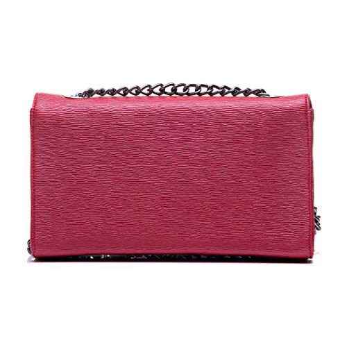 Bolsa Clutch GC Gouveia Costa Angik Alça Corrente Vermelha