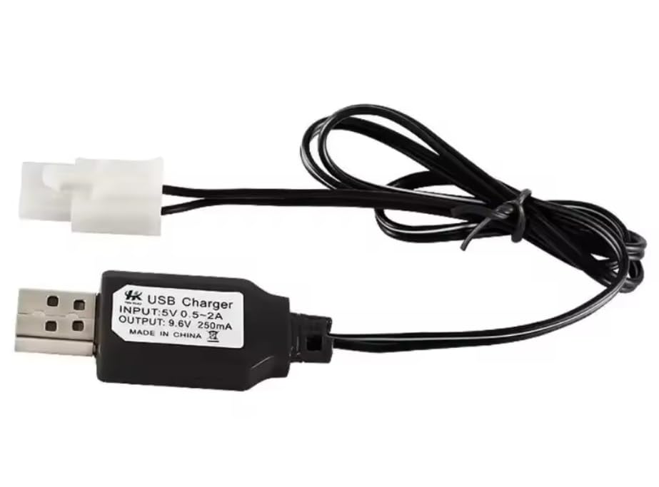 Cable De Carga USB A SM-2P Para Baterías 3.7V – Cargador Con Indicador LED Para Juguetes RC, Drones Y Coches Teledirigidos (2 Unidades)