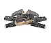 Gibson Living 8 Piece Petite Ceramic Wood Gas Log Set