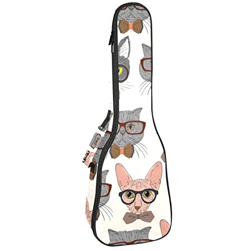Sac ukulélé ténor protège de la pluie et des chocs chat