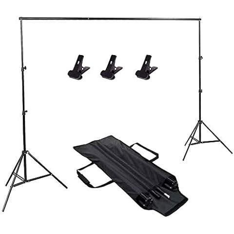 Abeststudio Photo Studio Adjustable Heavy duty Backdrop Support Stand Kit - 2m * 3m(6.6ft * 10ft) Background Support System + Carry bag Cover
