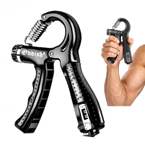 Image of ODDISH way to fitness Resistance Bands Set with Hand Grip Strengthener, Ankle Straps, Door Anchor, Carry Bag, Home Gym Workout Kit (Counter Adjustable- 5-60 Kg)