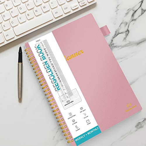 Weekly Monthly Planner Undated, Weekly Goals Schedule Planner With Yearly Planner 12 Month Life Productivity Journal, Habit Tracker Organizers Notebook For Man & Women, Twin-Wire Binding, Flexible Cover, Pocket, Pen Loop, 53 Weeks (7" X 10") #TOP7