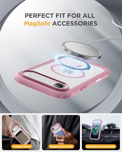Image of Miracase Magnetic for iPhone Air Case 6.5 inch [Compatible with MagSafe] Full-Body Phone Case with Built-in Glass Screen Protector & Camera Control,Drop Proof iPhone 17 Air Case Cover, Lilac