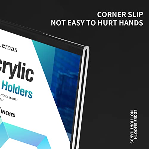 Lemas T Shape 8.5X11 Acrylic Sign Holder，Vertical Double Sided Display Stand，Flyer Vendor Display Supplies Flyer For Restaurant Table Menu Recipe Cards Office（4Pcs） #TOP6