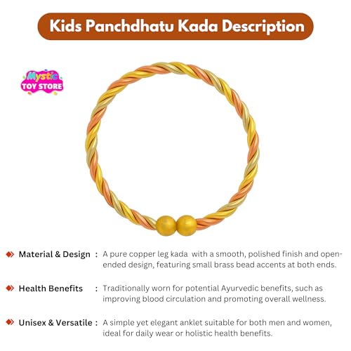 Image of Adjustable Panchdhatu Kada for Baby Boys Girls Kids Anklet Bracelet
