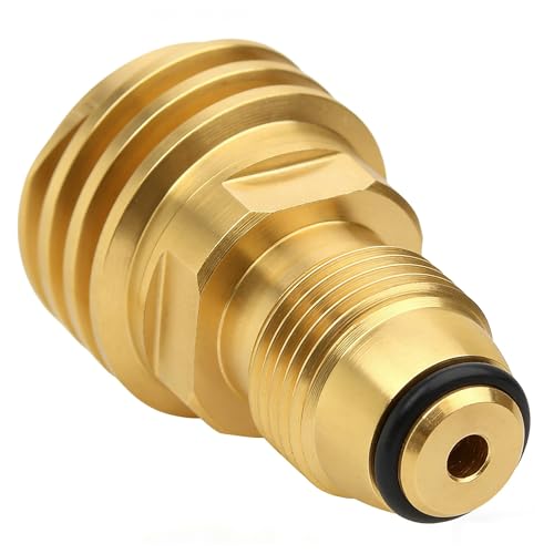 Image of BeeGo POL to QCC1 /Type-1 Propane Tank Adapter Fitting, Old to New, Propane Tank Adapter Converts POL LP Tank Service Valve to QCC1 /Type1 Hose or Regulator, for 120 Gallon 100 lb Big Tank, 100% Brass