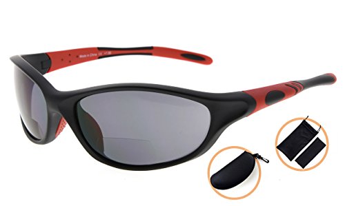 Image of Eyekepper Bifocal Sunglasses for Women Men, Rectangular Frame | Outdoor Sports Bifocal Reading Sunglass, with Readers Built in, Mens Tinted Sun Reader Bifocals, Ladies Cheater,Wrap Half Rim
