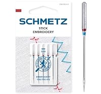 SCHMETZ | 5 Nähmaschinennadeln | Stick (Embroidery) | 130/705 H-E | Nadeldicke 90/14 | auf jeder gängigen Haushaltsnähmaschine einsetzbar