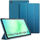 Fintie Case for Samsung Galaxy Tab A11+ Plus 11 Inch 2025/ A9+ Plus 2023, Translucent Frosted Hard PC Back Cover with Tri-fold Stand – Slim, Lightweight & Auto Wake/Sleep, Navy